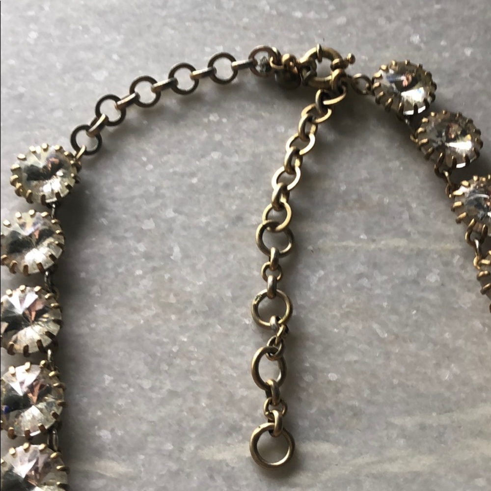 J. Crew Venus Flytrap Crystal Statement Necklace - image 2